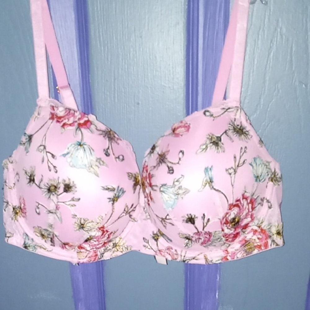 Floral Pink Bra